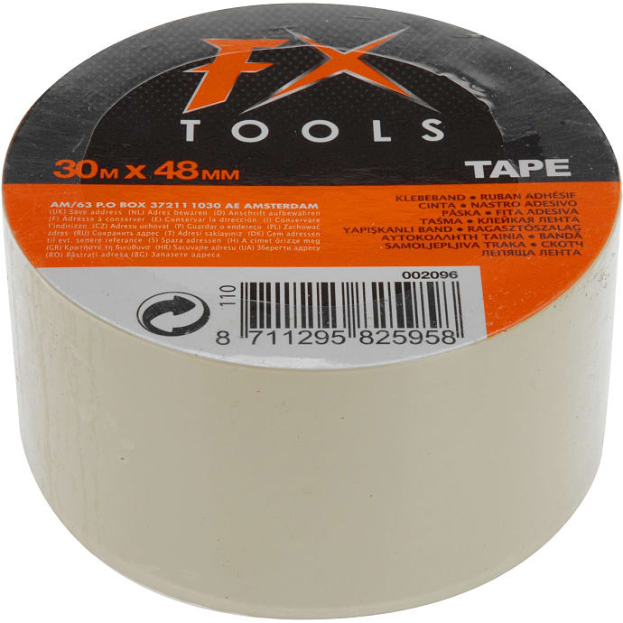 Pakketape 30 meter - klar