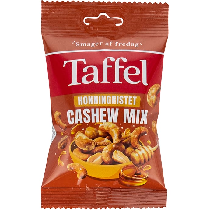 Honningristede cashewnødder og ristede peanuts