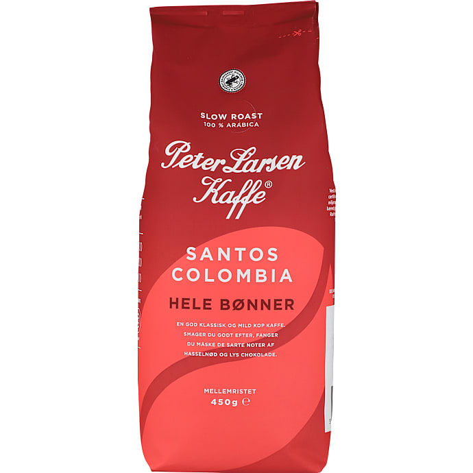 Peter Larsen Kaffe Santos Colombia hele bønner 450 g