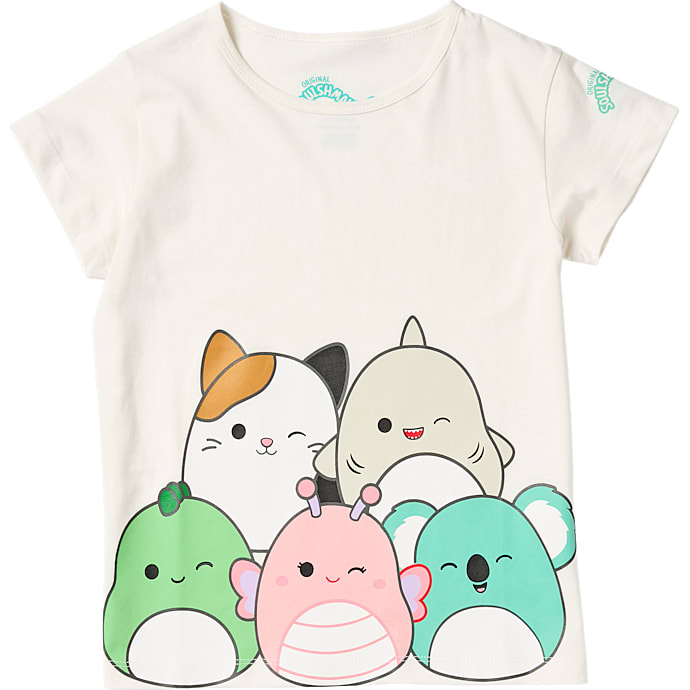 Squishmallows T-shirt str. 110/116 - råhvid