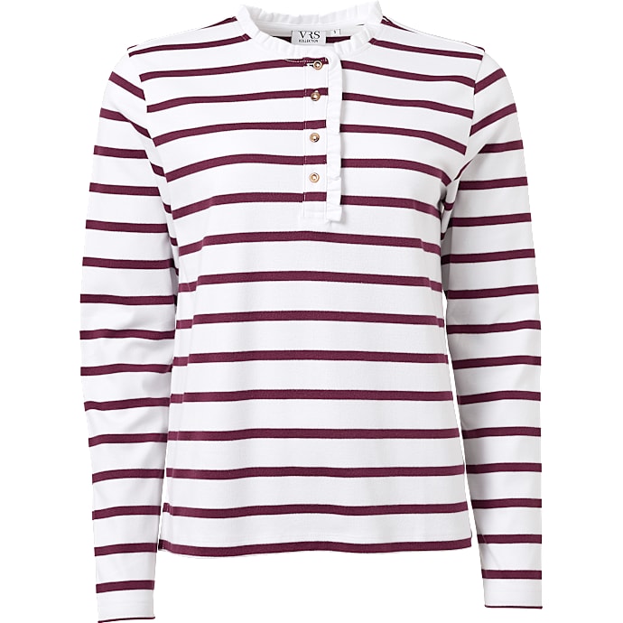 VRS Dame Top Str. S Hvid/Bordeaux 1 stk
