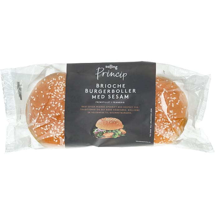 Brioche burgerboller m. sesam