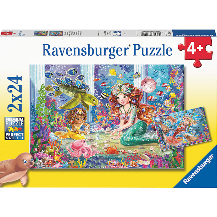 Havfrue te selskab puslespil - 2x24 brikker – produktbillede