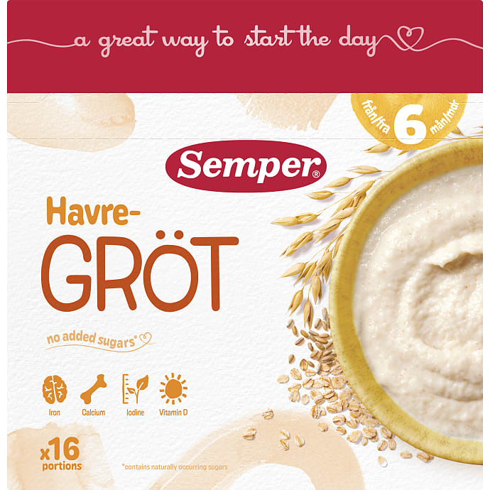 Mild havregrød fra 6 mdr.
