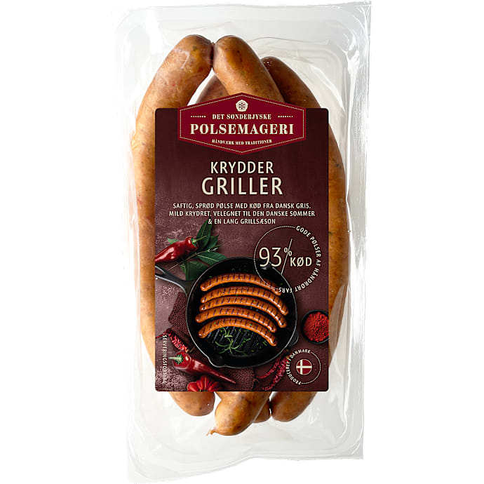 Det Sønderjyske Pølsemageri Grillpølser 93% Kød