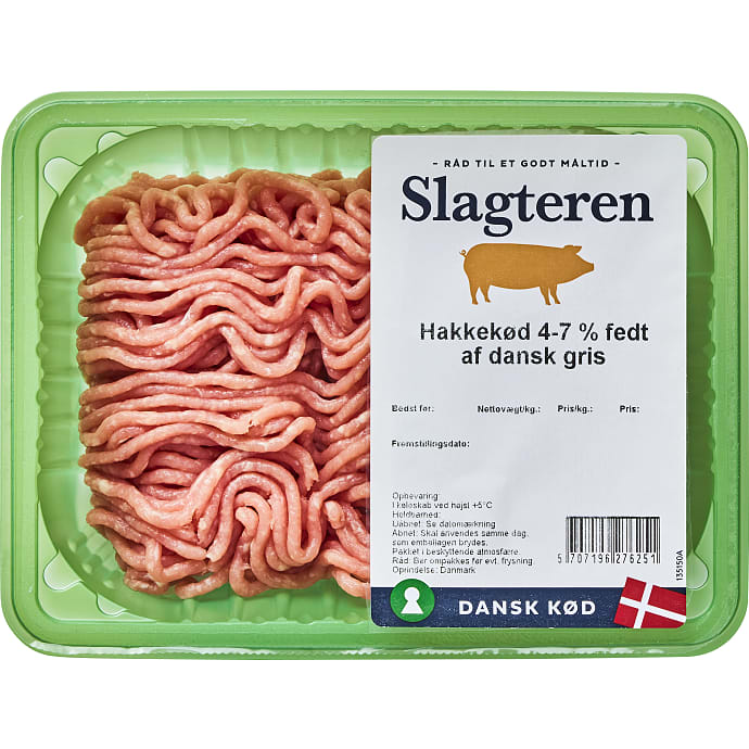 Slagteren Hakket Grisekød 4-7%