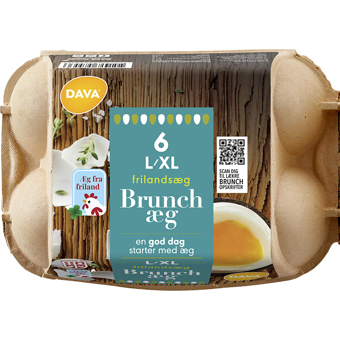 Dava Frilandsæg L/XL 6 stk