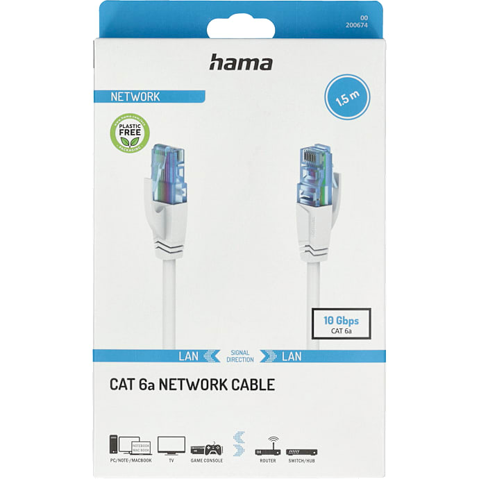 HAMA Netværkskabel CAT6a U/UTP 10 Gbit/s