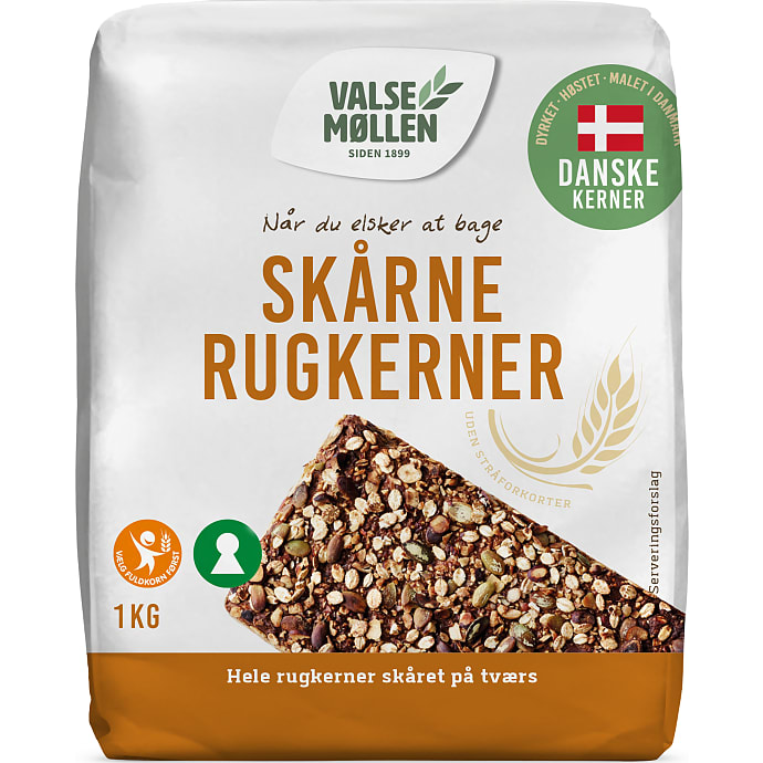 Valsemøllen Skårne rugkerner 1 kg