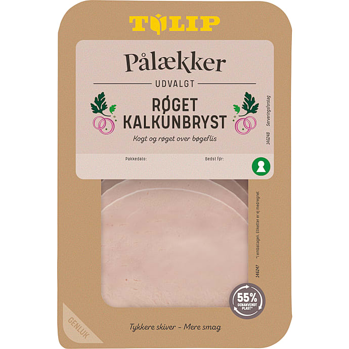 Røget kalkunbryst i skiver