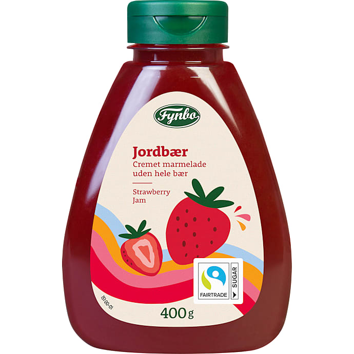 Fynbo Cremet jordbærmarmelade squeezer