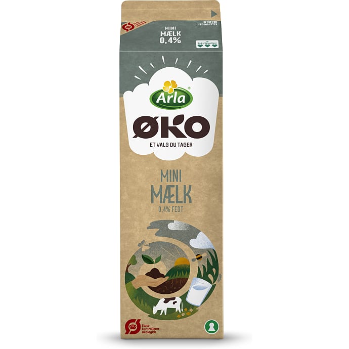 Minimælk 0,4% fedt øko