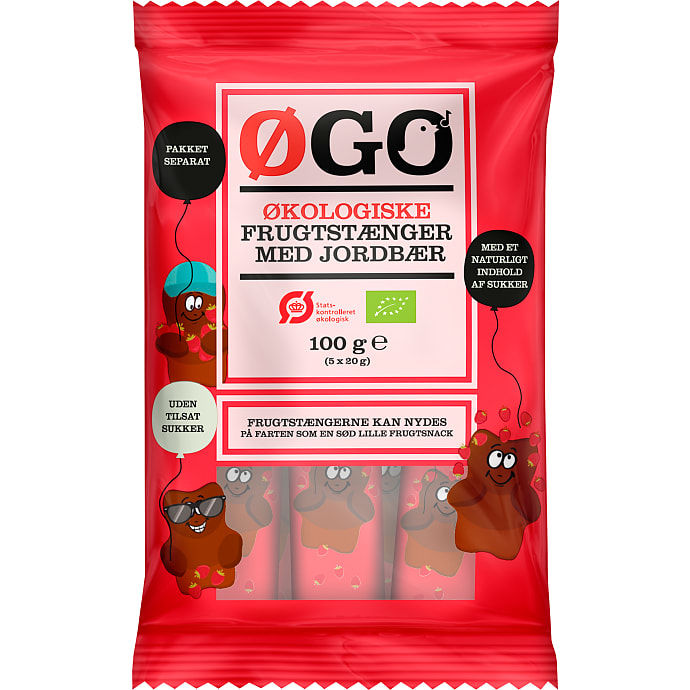 ØGO Frugtstænger med Jordbær Øko