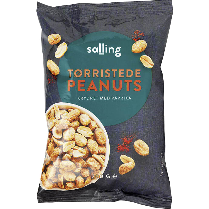Tørristede peanuts m. paprika