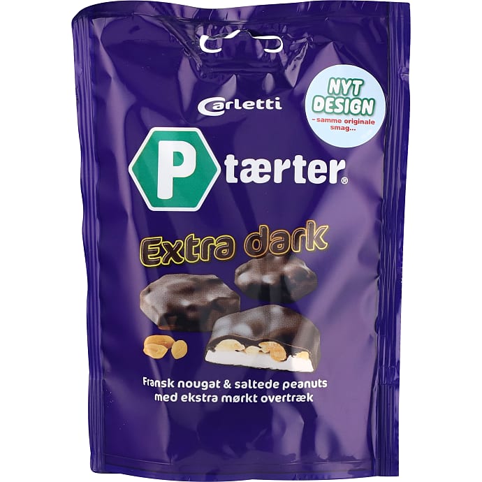 Carletti P-Tærter Extra Dark 60 g