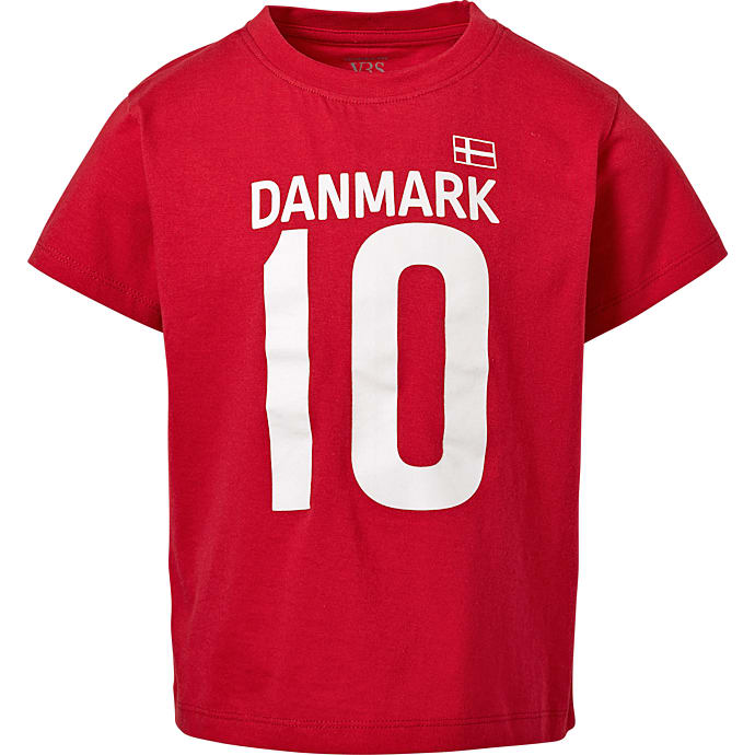 VRS Børne Fodbold T-shirt str. 110/116 Rød