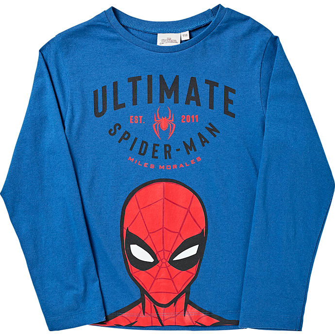 Spider-Man T-shirt str. 110/116 - blå