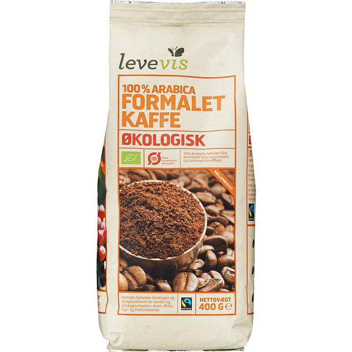 Levevis Formalet Kaffe Mellemristet Øko 400 g