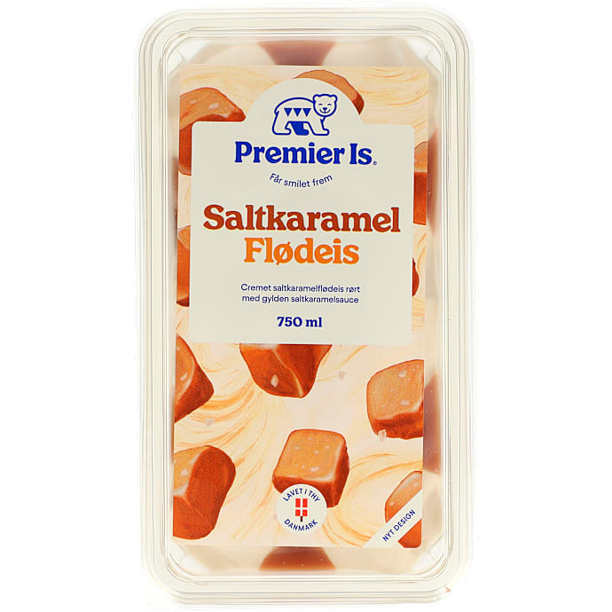 Flødeis m. saltkaramel