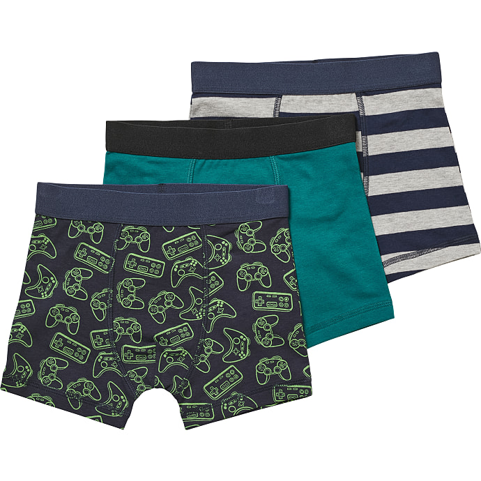 VRS børne 3-pak boxershorts str. 146/152 - multifarvet