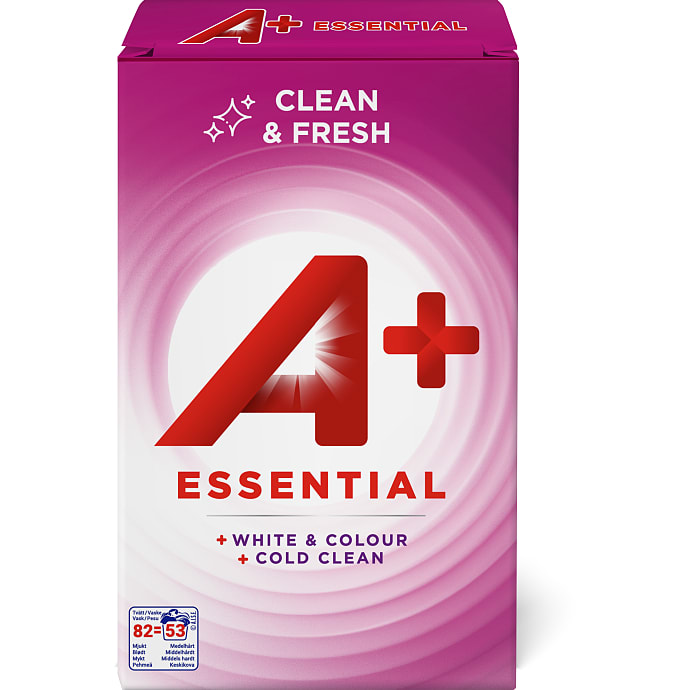 A+ Vaskepulver hvid og kulørt vask 53 stk