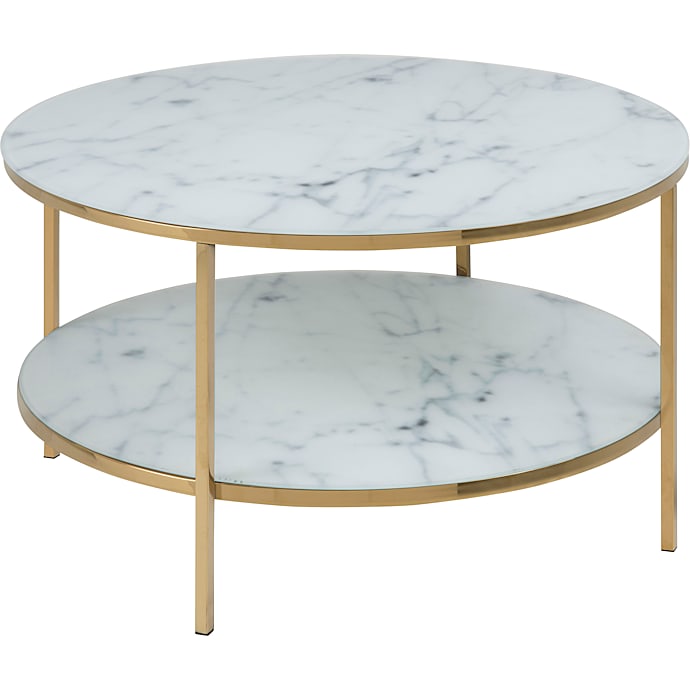 AC Design Furniture Alisma Sofabord Hvid Marmorlook