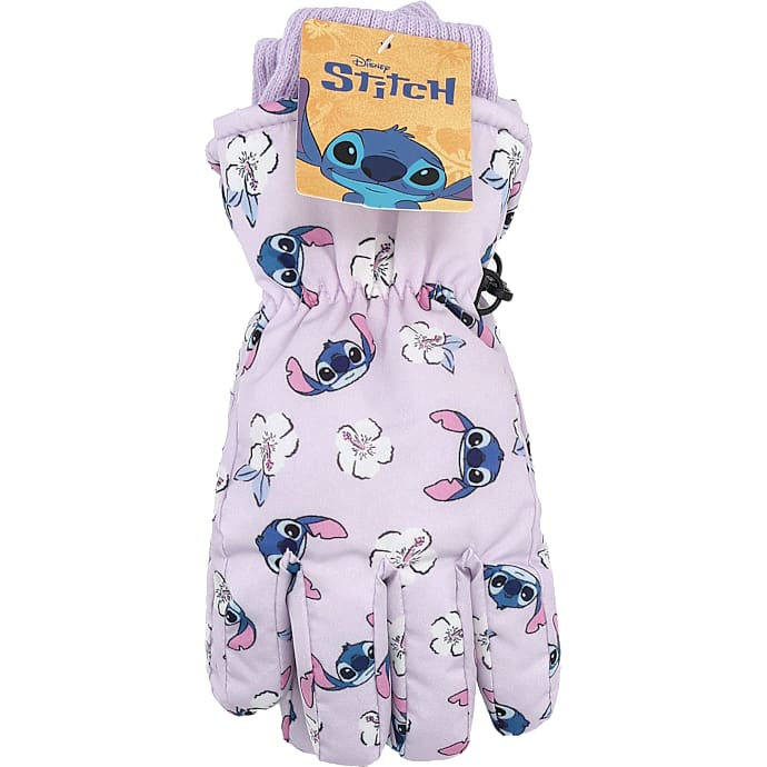 Stitch børne handsker str. 6-8 år - lilla