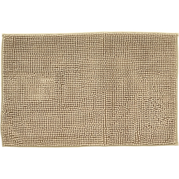 BASIS chenille bademåtte 50x80 cm - beige