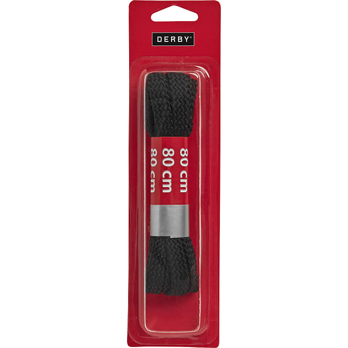 DERBY snørebånd fladt 80 cm - sort