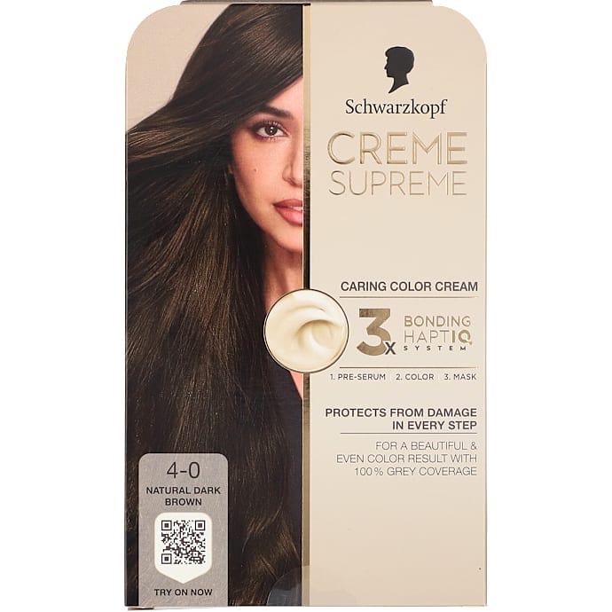 Schwarzkopf Permanent Hårfarve 4-0 Natural Dark Brown