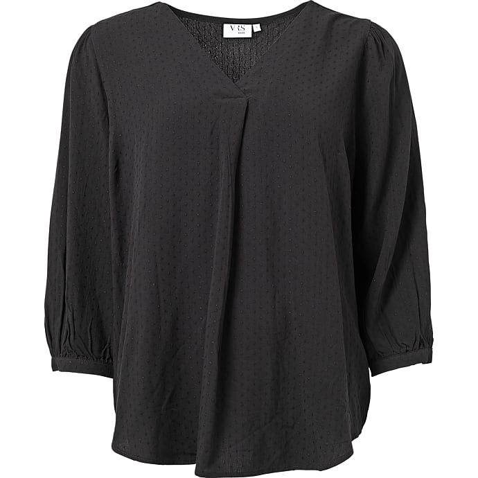 VRS Woman Basic Dame Bluse str. 2XL Sort