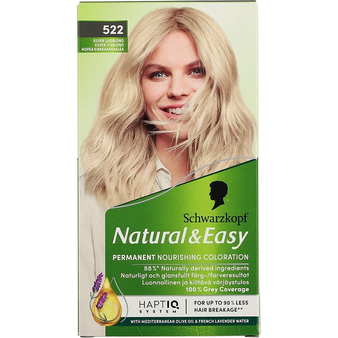 Schwarzkopf Natural & Easy 522 Silver Lysblond Permanent Hårfarve