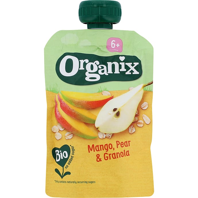 Organix Frugtmos mango, pære og havre 100 g