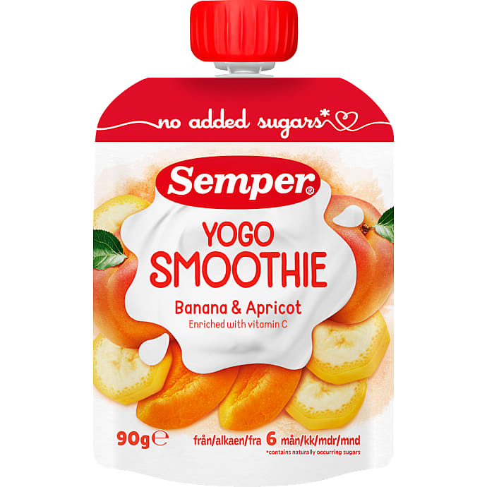 Semper Frugtmos m. yoghurt banan og abrikos
