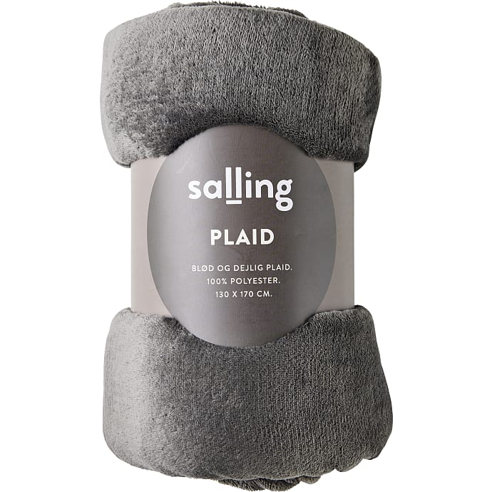 Salling Coral Fleece Plaid Mørkegrå