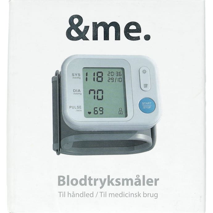 &me blodtryksmåler til håndled
