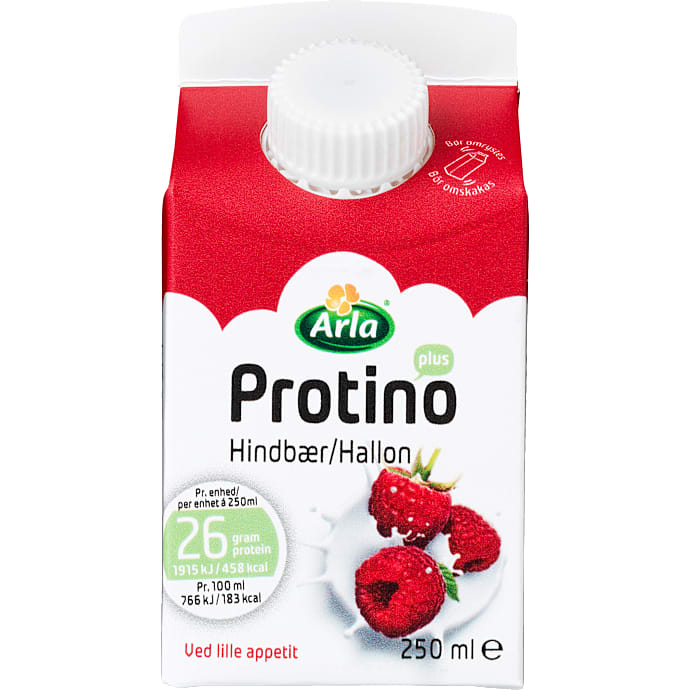 Drikkeyoghurt m. hindbær 9.5 % fedt