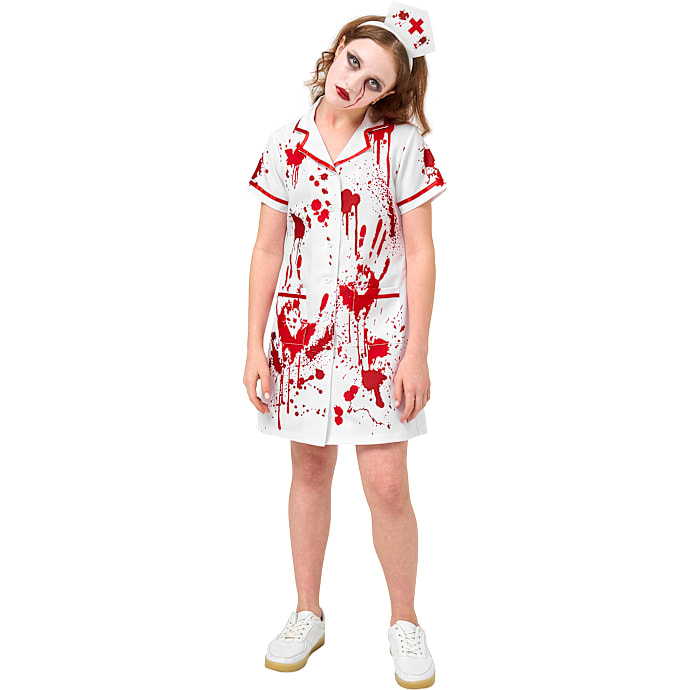 Halloween zombie sygeplejeske kostume str. 164