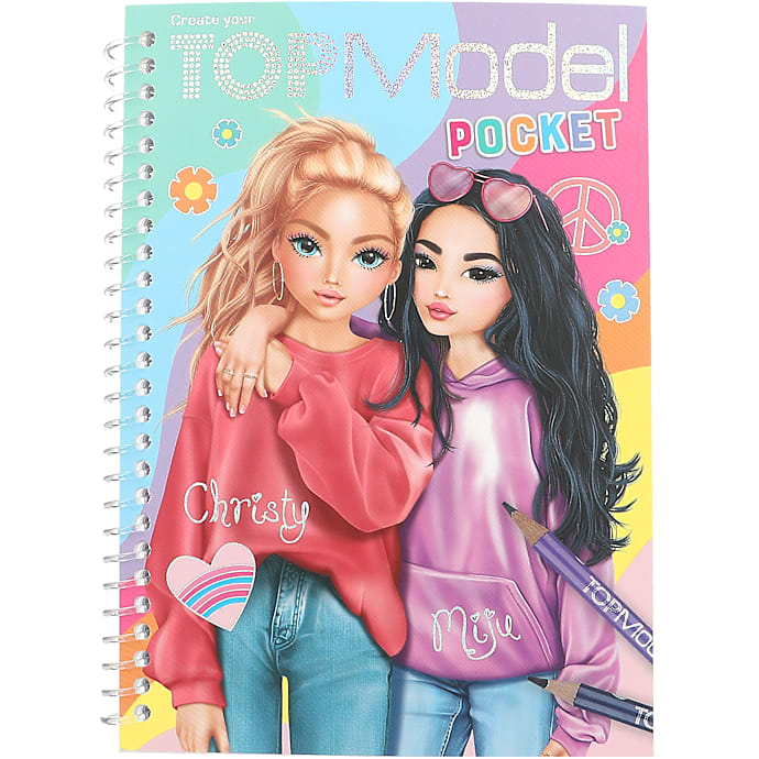 TOPModel Lommemalebog - Miju & Christy