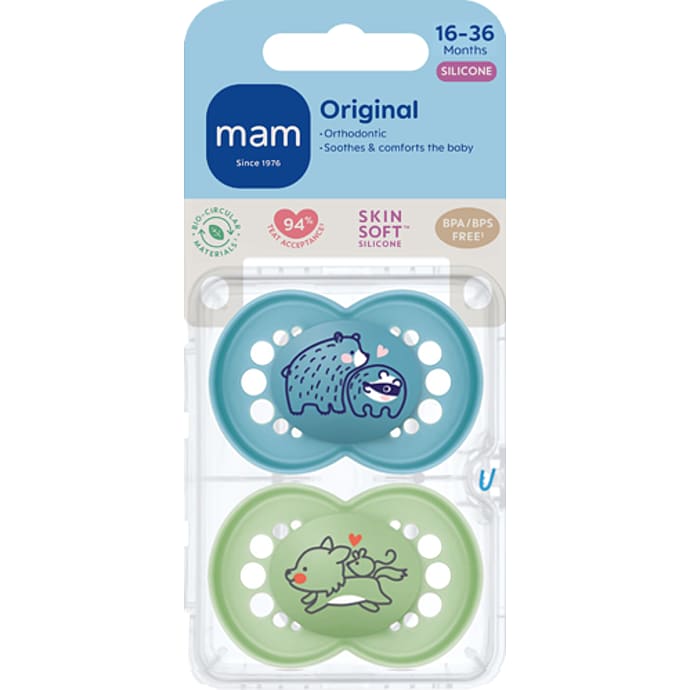 MAM Anatomiske sutter silikone 16-36 mdr.