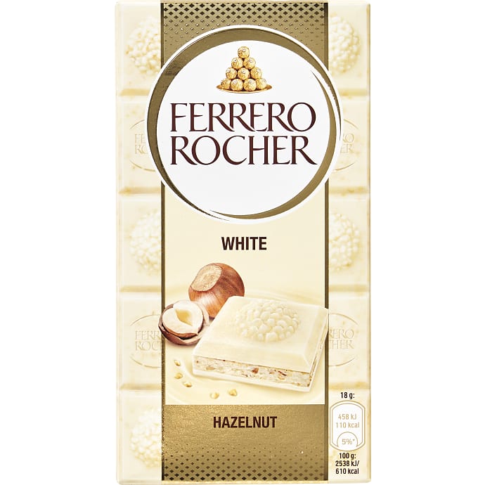 Hvid chokolade m. hasselnødder