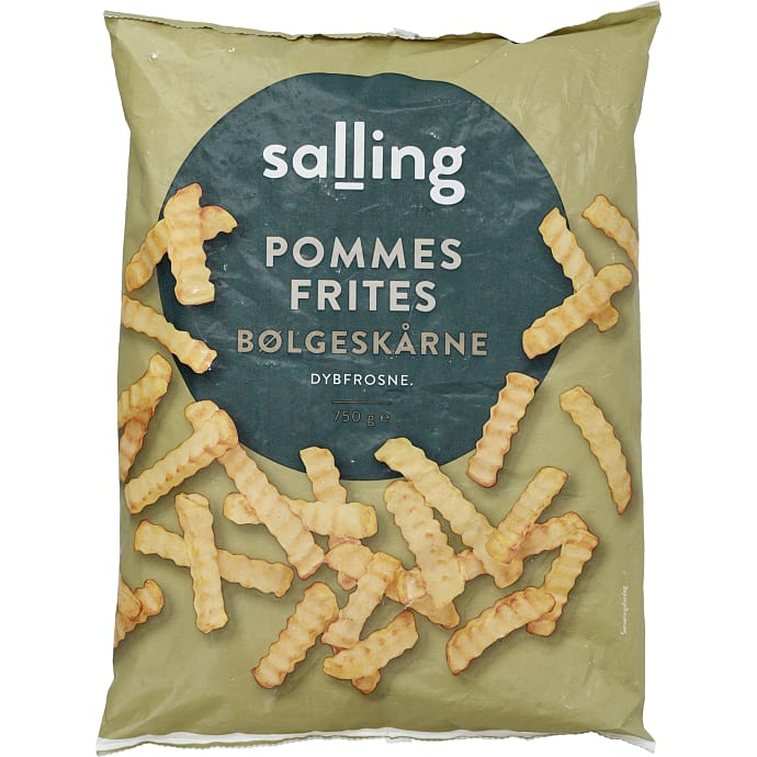 Bølgeskårne pommes frites