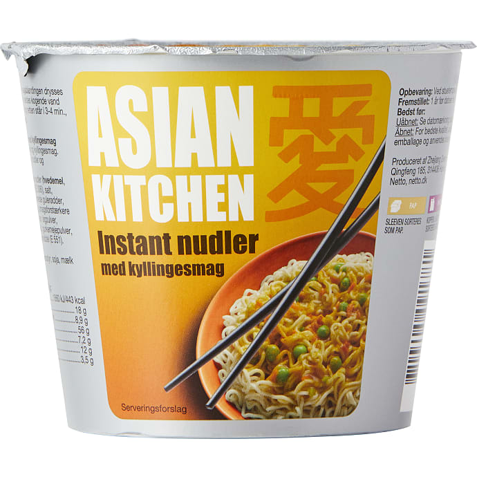 Instant kopnudler m. kyllingesmag