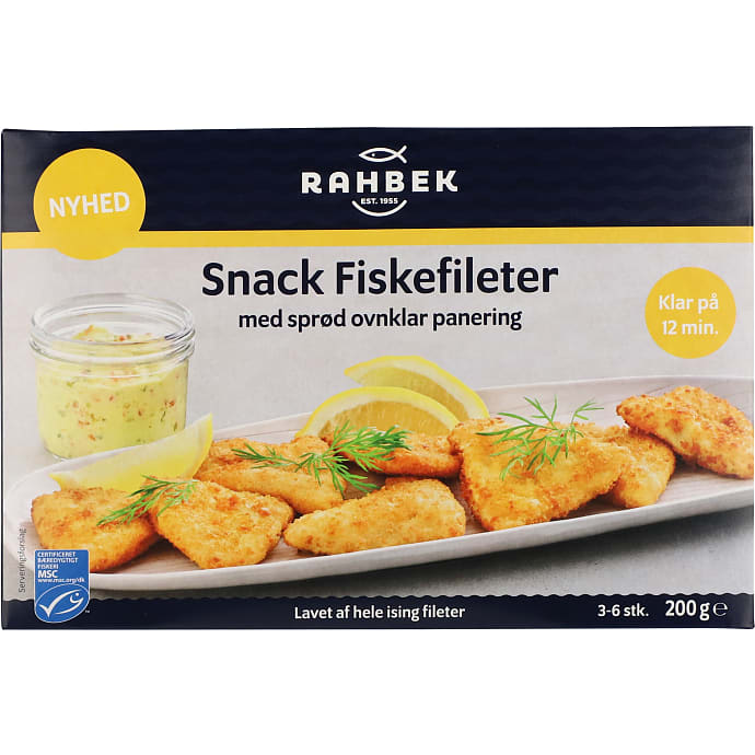 Panerede snack fiskefileter