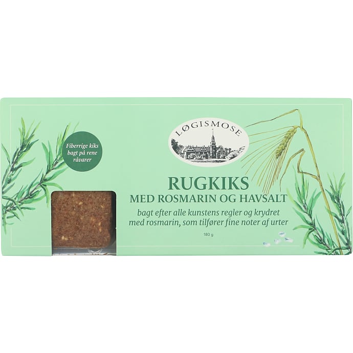 Løgismose Rugkiks m. Rosmarin 180 g