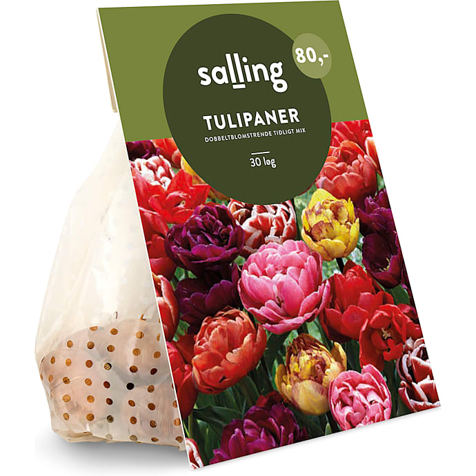 Salling blomsterløg Tulipaner dobbeltblomstrende tidlig mix 30 løg