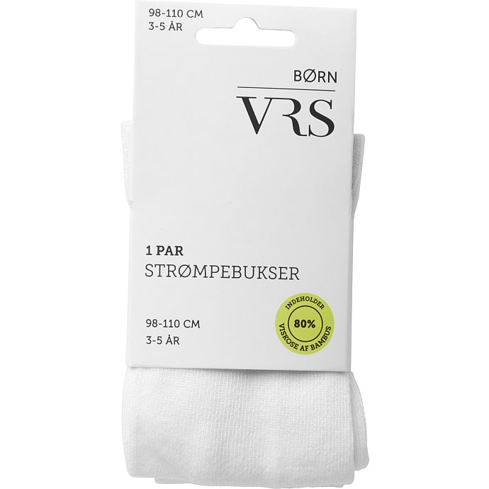 VRS Børne Strømpebukser Str. 3-5 År Hvid