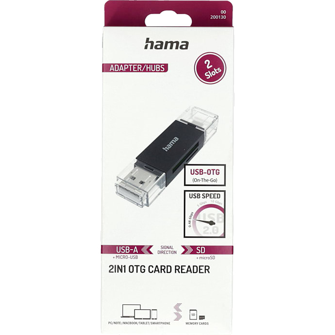 HAMA USB og SD kortlæser