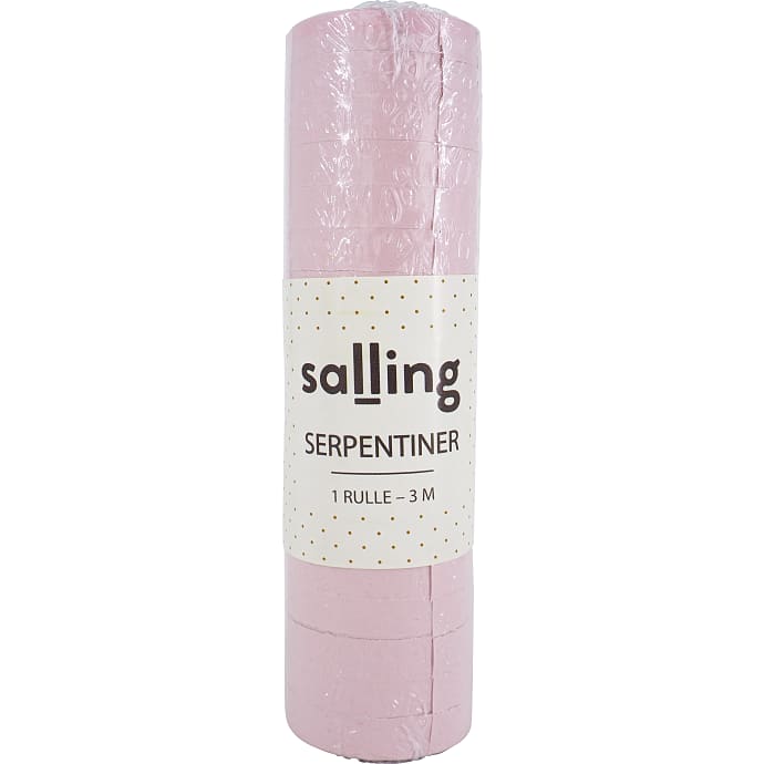 Salling serpentiner 3 m lyserød