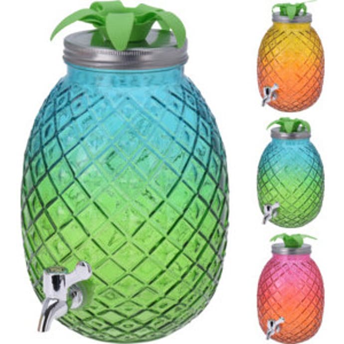 Dispenser m. ananas-design (3,7L) – flere varianter – assorteret